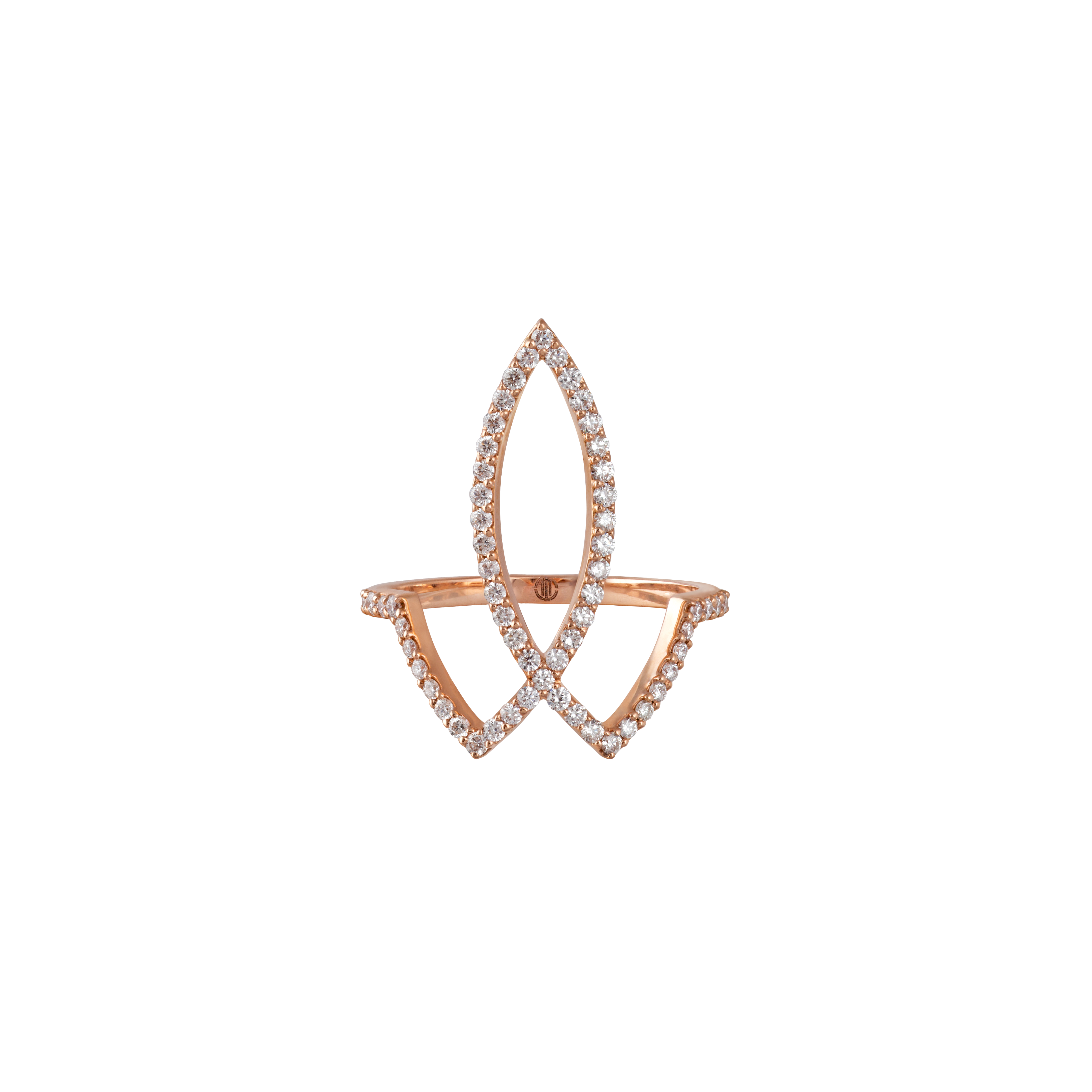 Ring in 18K Rose Gold with VS-G diamonds